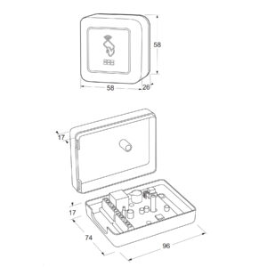 Maasland KS500 | Lecteur de badge Flexess Pebble | 12-24 V DC | Autonome – Image 2