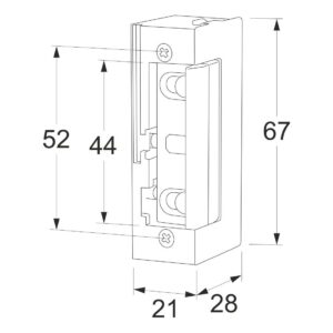 Maasland AI00U | Gâche électrique | Axiale | À émission 10-24 V AC/DC | Contact stationnaire – Image 2