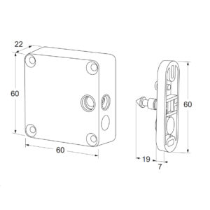 Maasland TL101U | Verrou électrique à pêne | Pour armoires et vitrines – Image 4