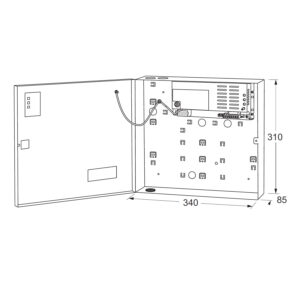 Maasland PS24100NL | Alimentation en coffret métallique | 24V DC | 10A – Image 2