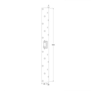 Maasland 16LP | Têtière inox pour gâche électrique | Rénovation équerre 50 cm – Image 3