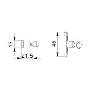 Maco goujon de verrouillage 217080 | Pour fenêtre coulissante PVC & alu | Longueur 21,5 – Image 3