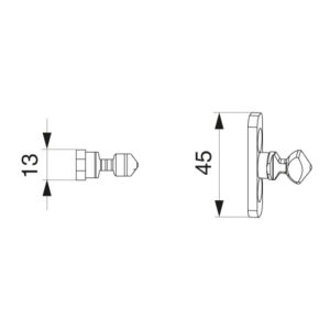 Maco goujon de verrouillage 217084 | Pour fenêtre coulissante PVC & alu | Longueur 15,5 – Image 3