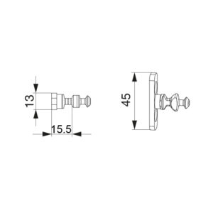 Maco goujon de verrouillage 217085 | Pour fenêtre coulissante PVC & alu | Longueur 15,5 – Image 3