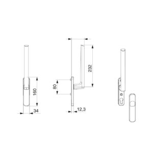 Maco HS12 | Poignée intérieure pour porte levante-coulissante | Aveugle – Image 4