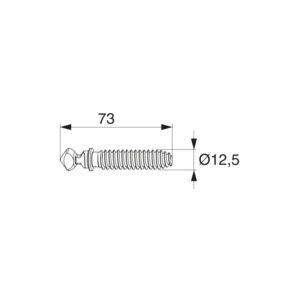 Maco goujon de verrouillage 364198 | Pour fenêtre coulissante en bois | 73xØ12,5 mm | Argent standard – Image 3