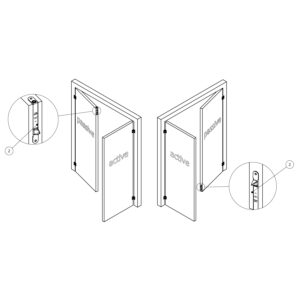 OLDA 31 HZA-C | Verrou automatique pour porte à 2 vantaux | Type 2 – Image 3