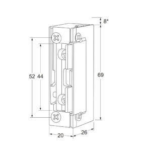 Maasland S00US | Gâche électrique | À guidage du pêne ProFix | À émission 10-24 V AC/DC – Image 2