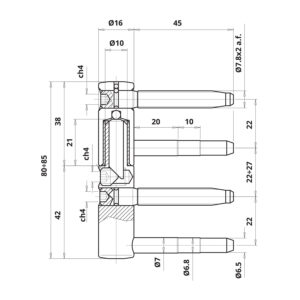 Otlav Exacta CI495160IM02 | Charnière réglable en 2D | Pour portes lourdes en bois – Image 2