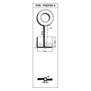 Ébauche de clé JMA PR-2G – vue groupée