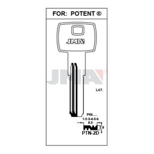 Ébauche de clé JMA PTN-2D – vue groupée