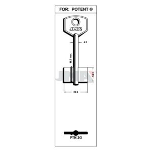Ébauche de clé JMA PTN-2G – vue groupée
