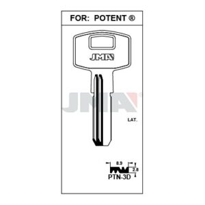 Ébauche de clé JMA PTN-3D – vue groupée