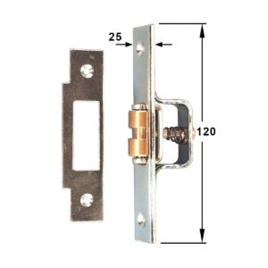 Loqueteau à rouleau pour porte va-et-vient | Gâche incluse – Image 2