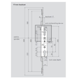 Roto 387934 | Serrure pour fenêtre coulissante avec anti-fausse manœuvre | Axe 17 mm – Image 6