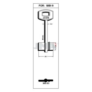 Ébauche de clé JMA SIB-2G – vue groupée
