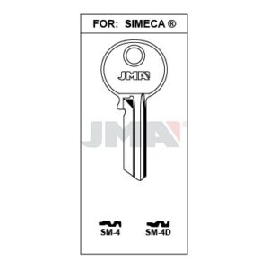 Ébauche de clé JMA SM-4D – vue groupée