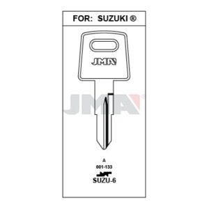 Ébauche de clé JMA SUZU-6 – vue groupée