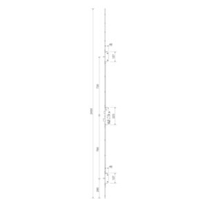 SAB 16600 serrure multipoints avec 2 pênes ronds - À cylindre – Image 3