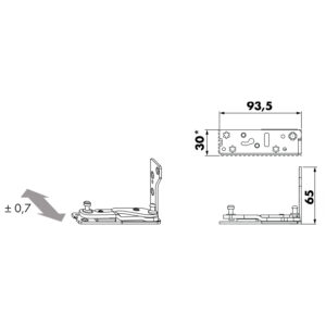 Siegenia TBEV4021-100041 | Palier d'angle DIN droite 100 kg | Gamme Titan – Image 3