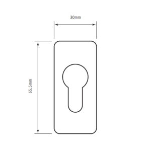 Slotenonline | Rosace adhésive Type 2 | Inox, noir ou blanc – Image 2