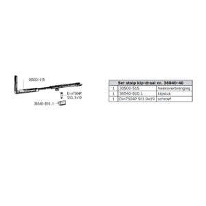 Sobinco 36040-40 | Set supplémentaire pour fenêtre à deux vantaux soufflet-battant | Commande centrale – Image 3
