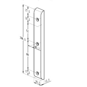 Sobinco 824ECL | Garniture aveugle côté intérieur | Pour porte coulissante – Image 3