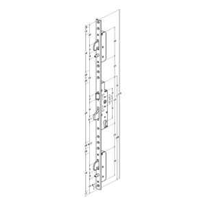 Sobinco 8431 serrure multipoints avec têtière en U - À pêne rond et crochet – Image 3