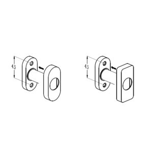 Sobinco 1856 | Poignée de fenêtre en inox avec carré de 7 mm | Sobinox – Image 4