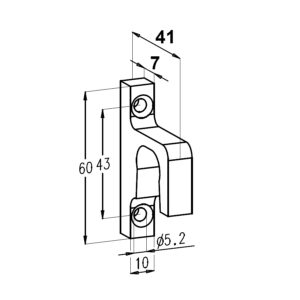 Sobinco 519A | Gâche pour fermeture à galet 517 – Image 4