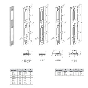 Sobinco gâche pour serrures monopoint série 8000 – Image 3