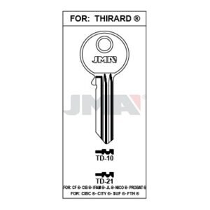Ébauche de clé JMA TD-21 – vue groupée