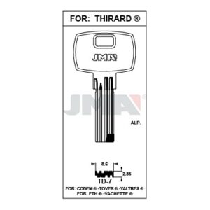 Ébauche de clé JMA TD-7 – vue groupée