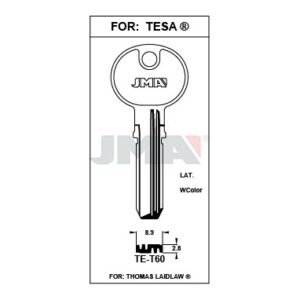 Ébauche de clé JMA TE-T60 – vue groupée