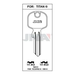 Ébauche de clé JMA TIT-8GD – vue groupée