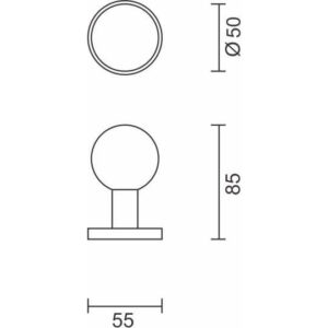 HDD B 50 | Bouton de porte sur rosace | Inox – Image 2