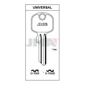 Ébauche de clé JMA U-15GI – vue groupée