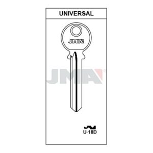 Ébauche de clé JMA U-18D – vue groupée