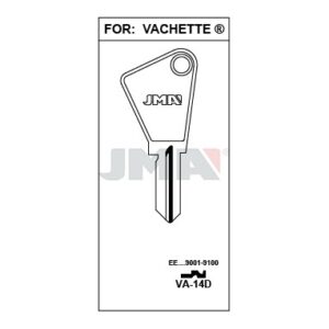 Ébauche de clé JMA VA-14D – vue groupée