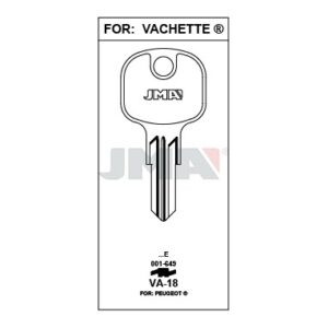 Ébauche de clé JMA VA-18 – vue groupée
