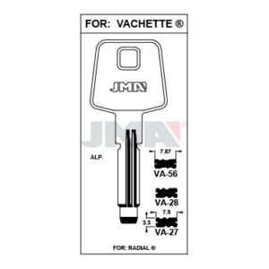 Ébauche de clé JMA VA-27 – vue groupée