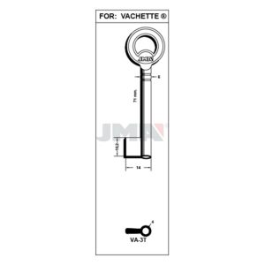 Ébauche de clé JMA VA-3T – vue groupée