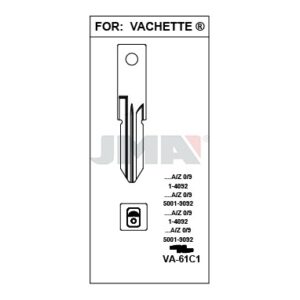 Ébauche de clé JMA VA-61C1 – vue groupée