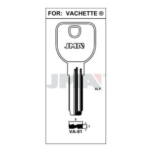 Ébauche de clé JMA VA-91 – vue groupée