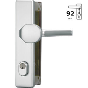 Abus | Garniture de sécurité anti-effraction avec protection du cylindre | Tirage/béquille | PC 92 mm