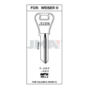 Ébauche de clé JMA WEI-2 – vue groupée