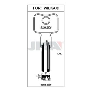 Ébauche de clé JMA WIL-22 – vue groupée