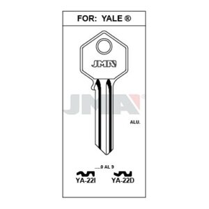 Ébauche de clé JMA YA-22I – vue groupée