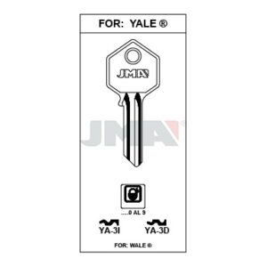 Ébauche de clé JMA YA-3I – vue groupée