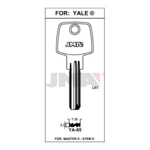 Ébauche de clé JMA YA-65 – vue groupée